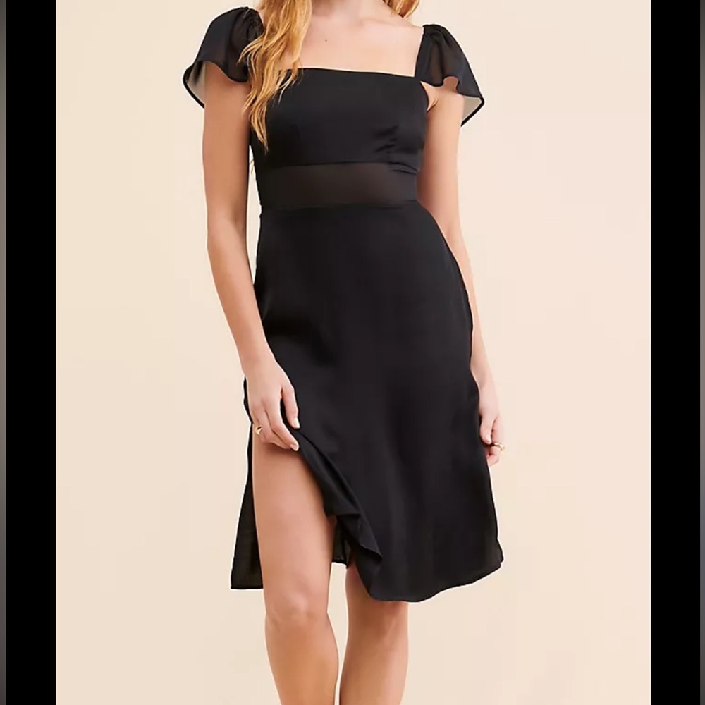 Anthropologie Black Sheer Dress